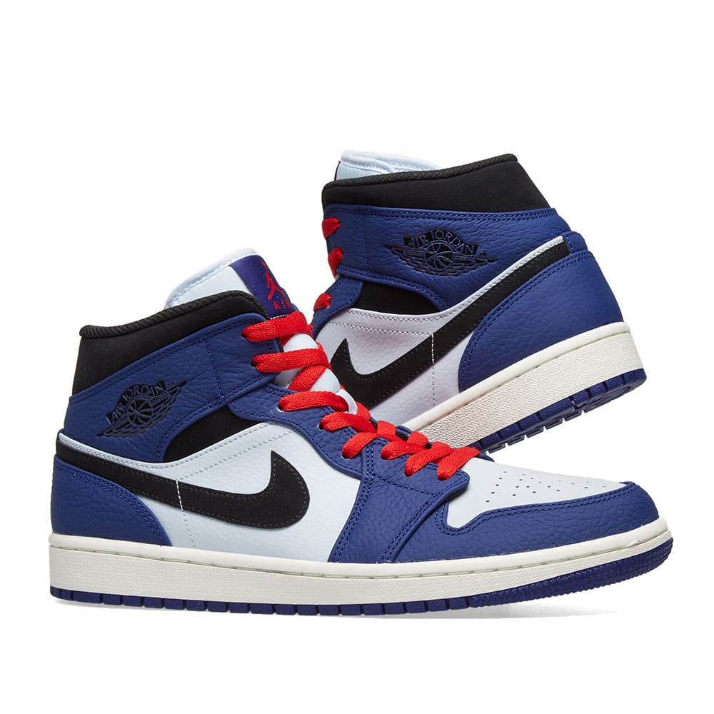 air jordan 1 mid royal black toe