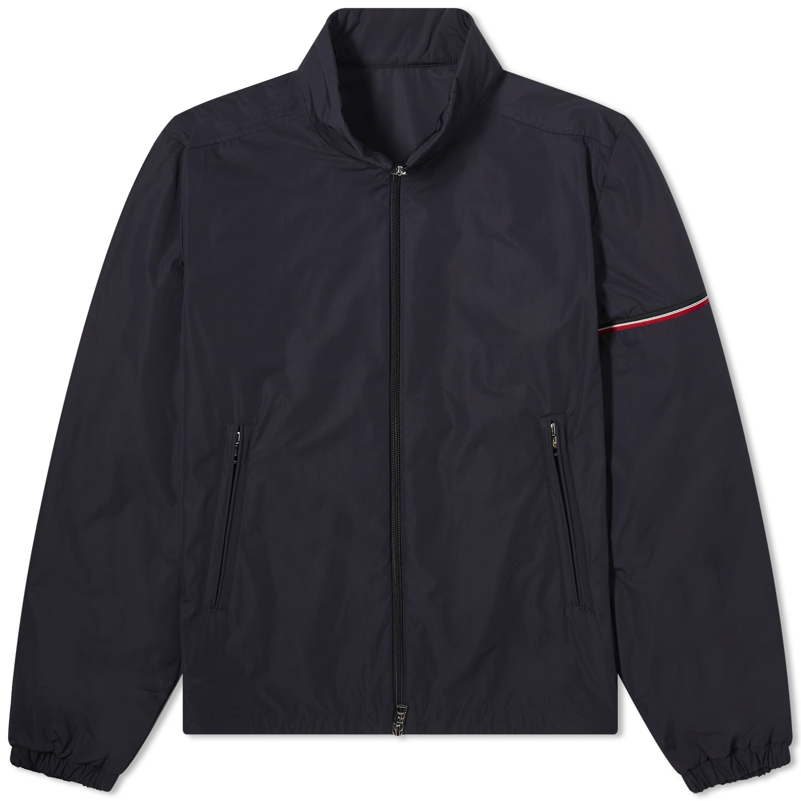 ジャケット・アウター Moncler Ruinette logo-sleeve jacket Moncler Ruinette Jacket Navy at CareOfCarl.com