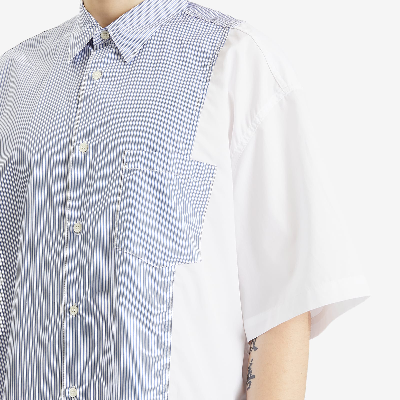 Comme des Garcons Homme Mix Stripe Short Sleeve Shirt | 꼼데가르송