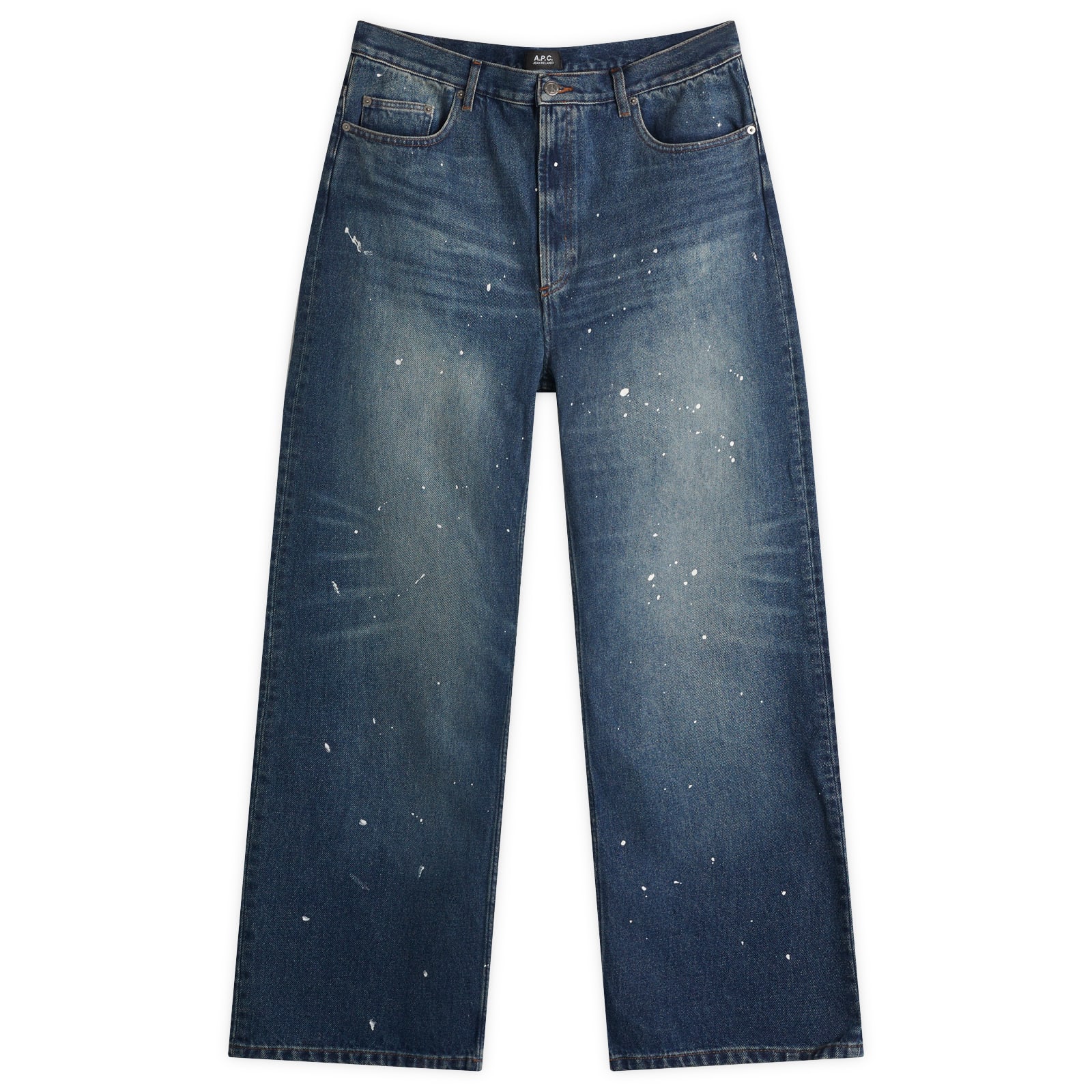 Neighborhood Men's Washed Denim DP Wide Pants Black
