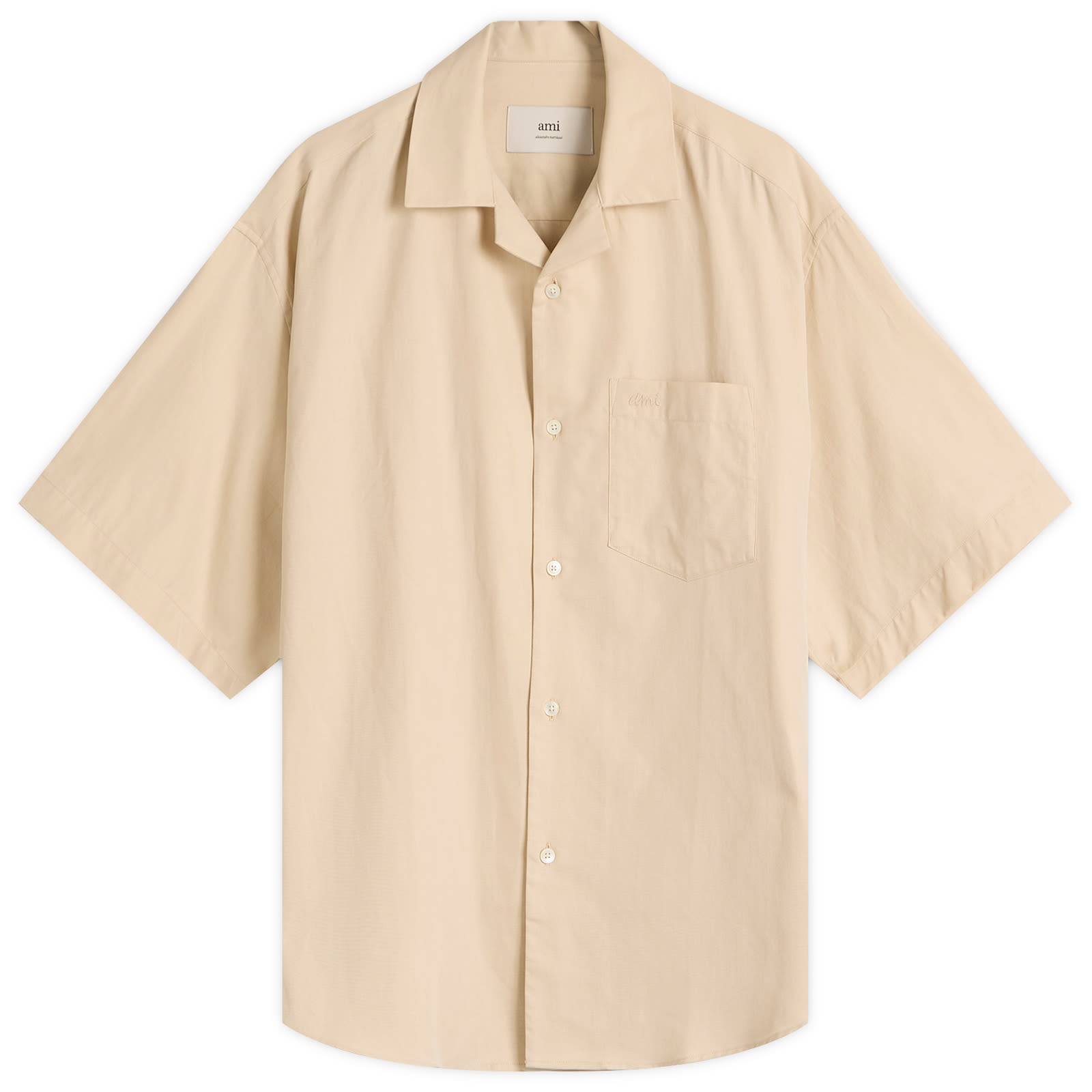 Ami Paris Men's Gingembre Cotton Short Sleeve Boxy Shirt