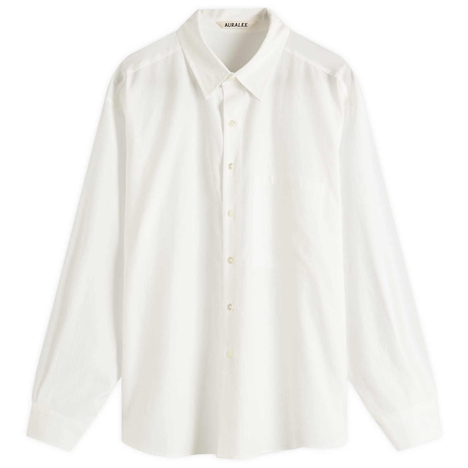 Auralee Washed Finx Twill Big Shirt White | END. (US)