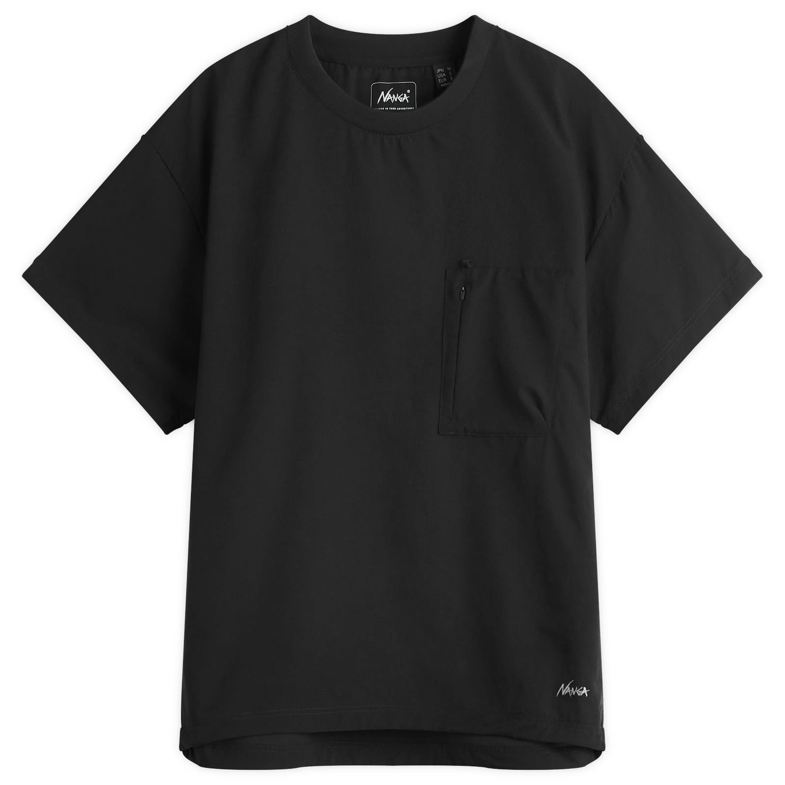 NANGA Men's Dotair® Comfy T-Shirt Black - Curated Menswear