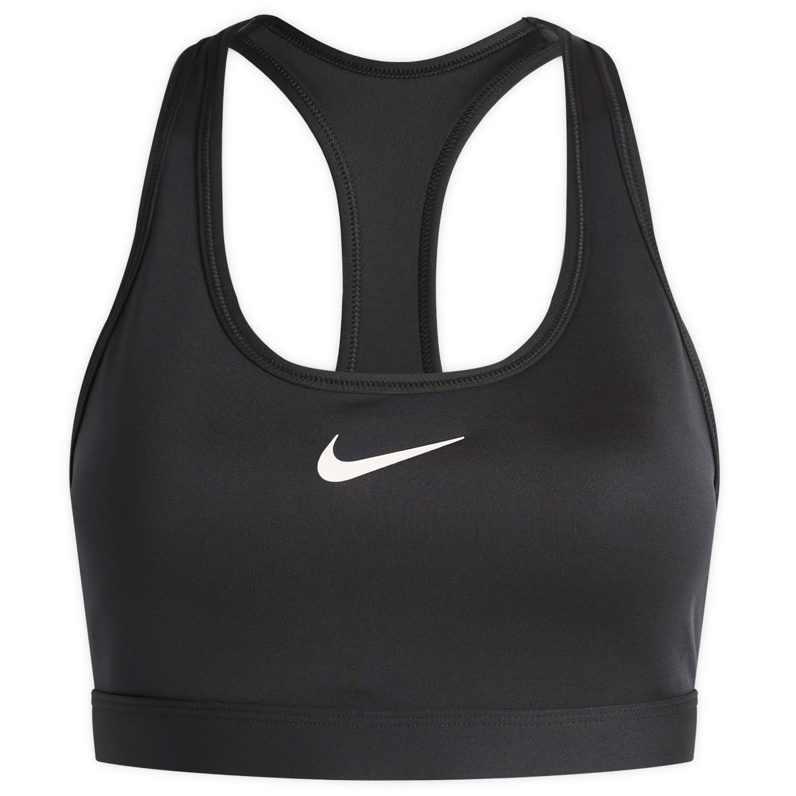 Nike Women's Black/White Swoosh Sports Bra