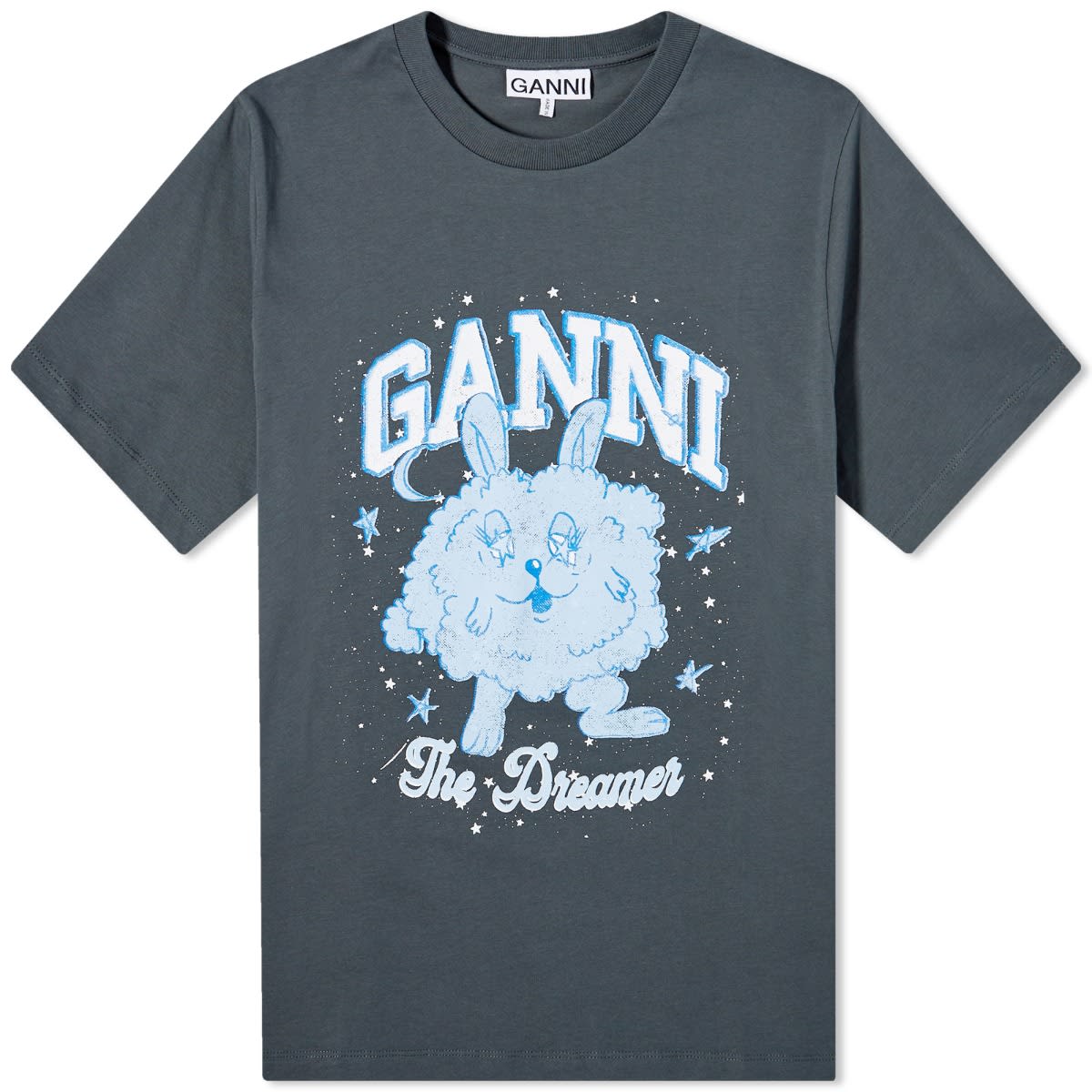 GANNI Dream Bunny Relaxed T-shirt Volcanic Ash | END. (AR)
