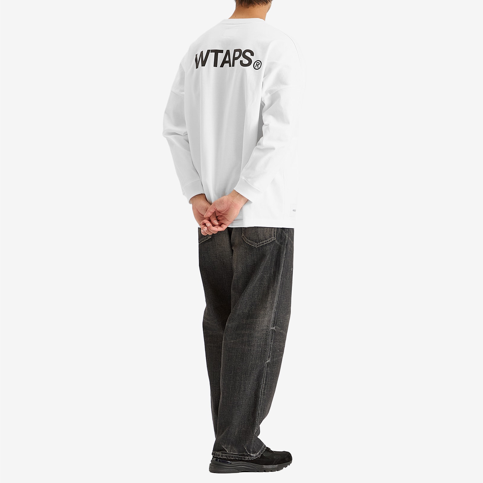WTAPS Men's Identity Long Sleeve T-Shirt White - Curated