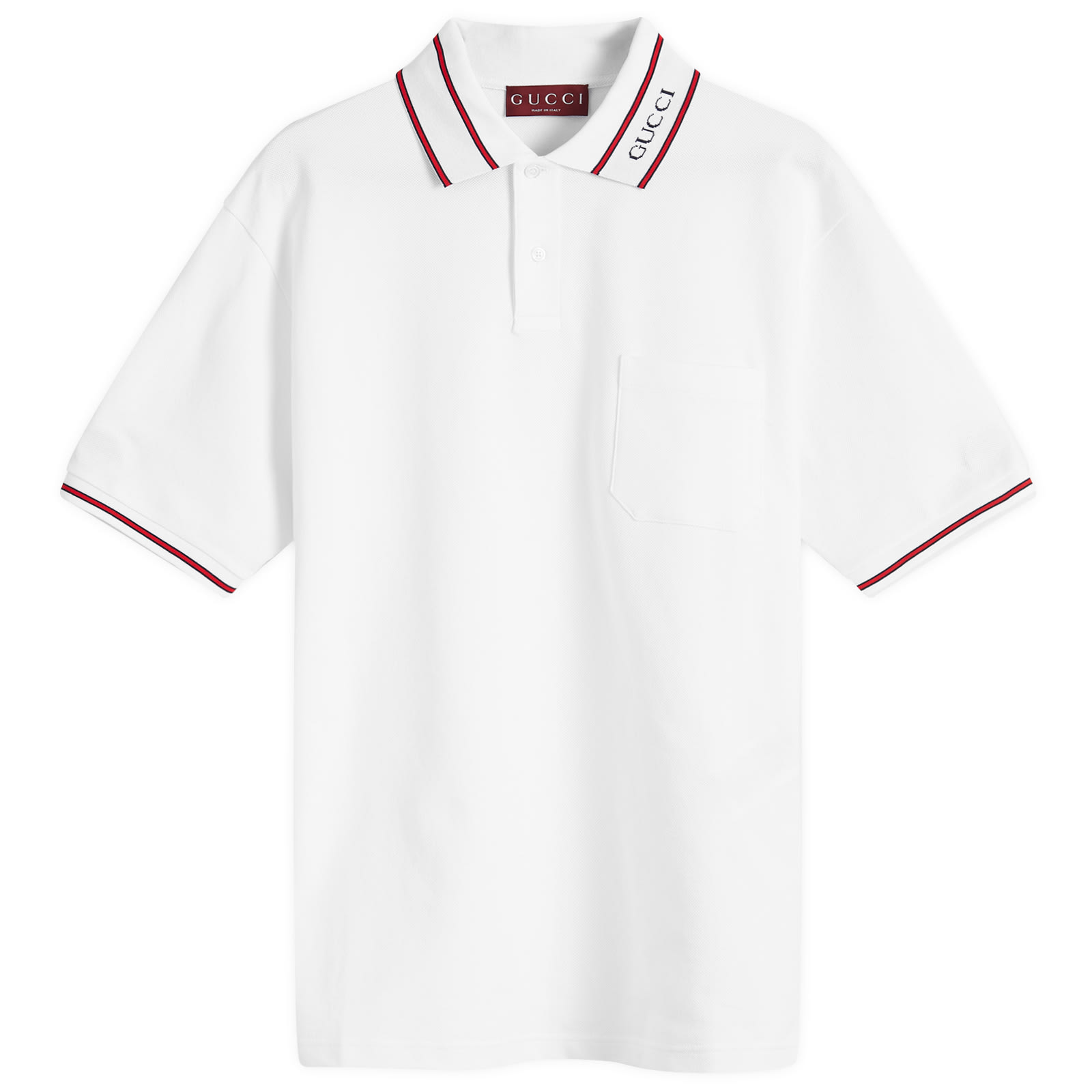Gucci Logo Collar Polo White END. (US)