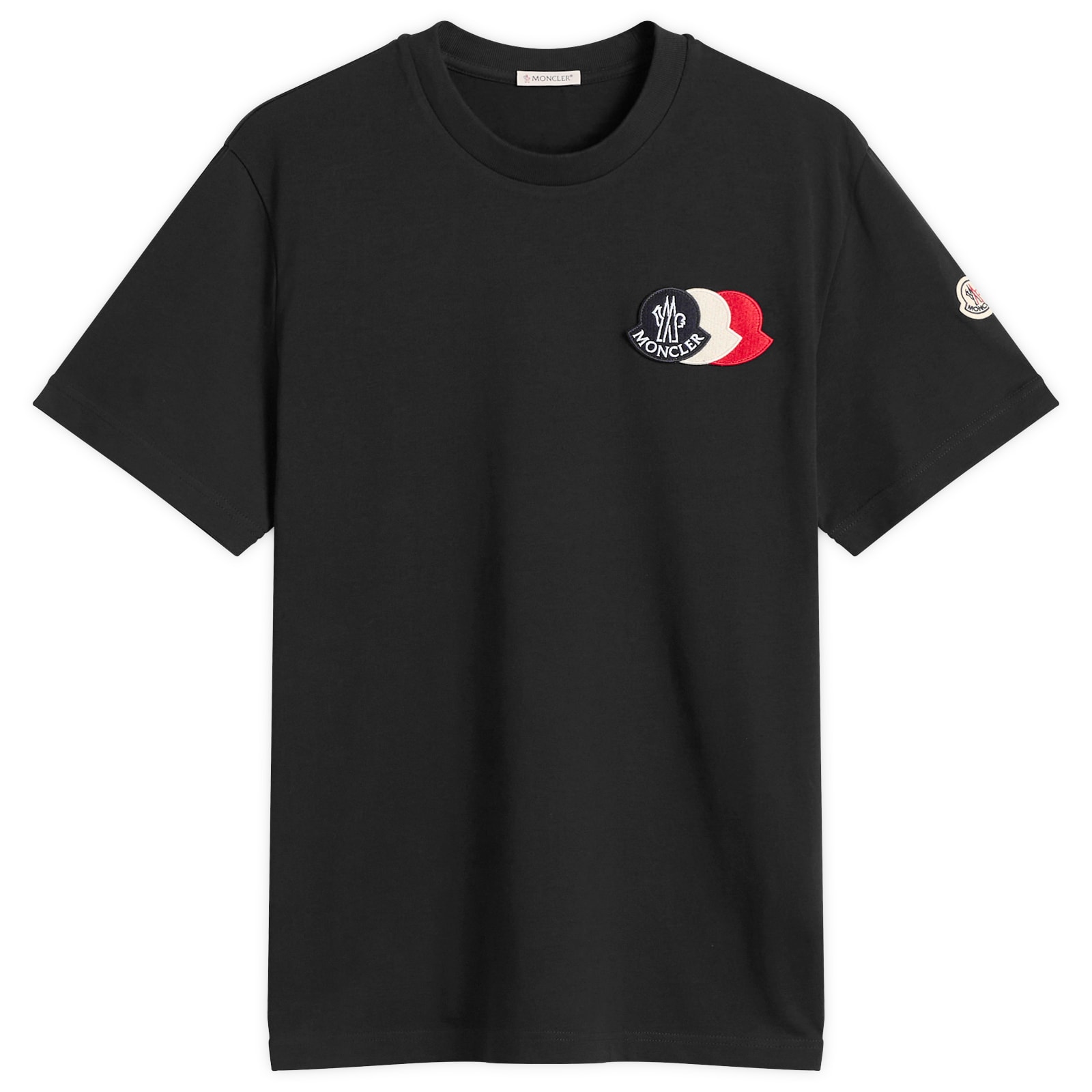 Moncler Men's Navy Triple Logo Heavy Cotton T-Shirt