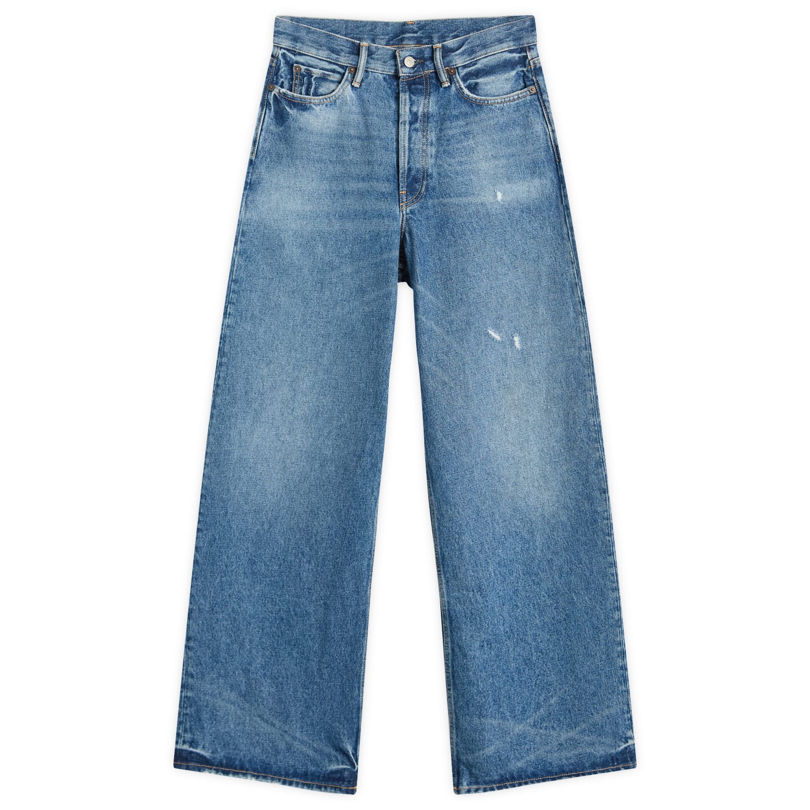 Acne Studios Women's Mid Blue 1981 Vintage Blue Baggy Jeans