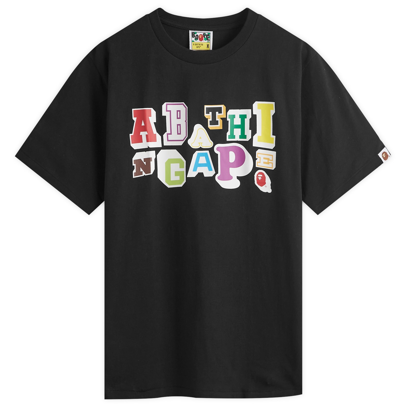 A Bathing Ape Men's Varsity Font T-Shirt Black - Curated Menswear