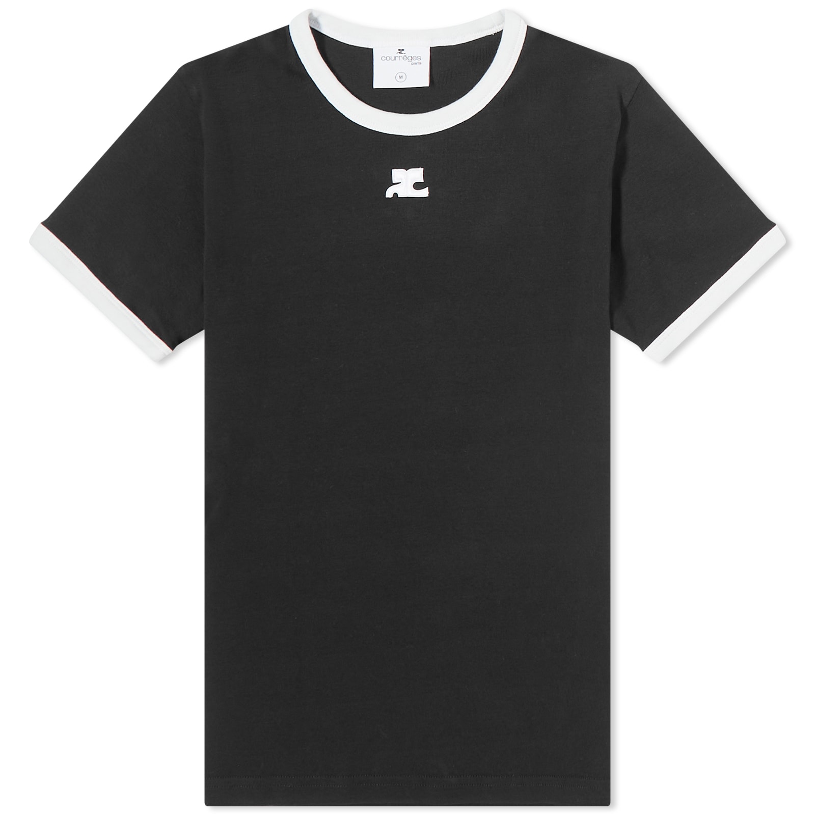 Courreges Heartbeat-Prnt T-Shrt In Black - 27% Off
