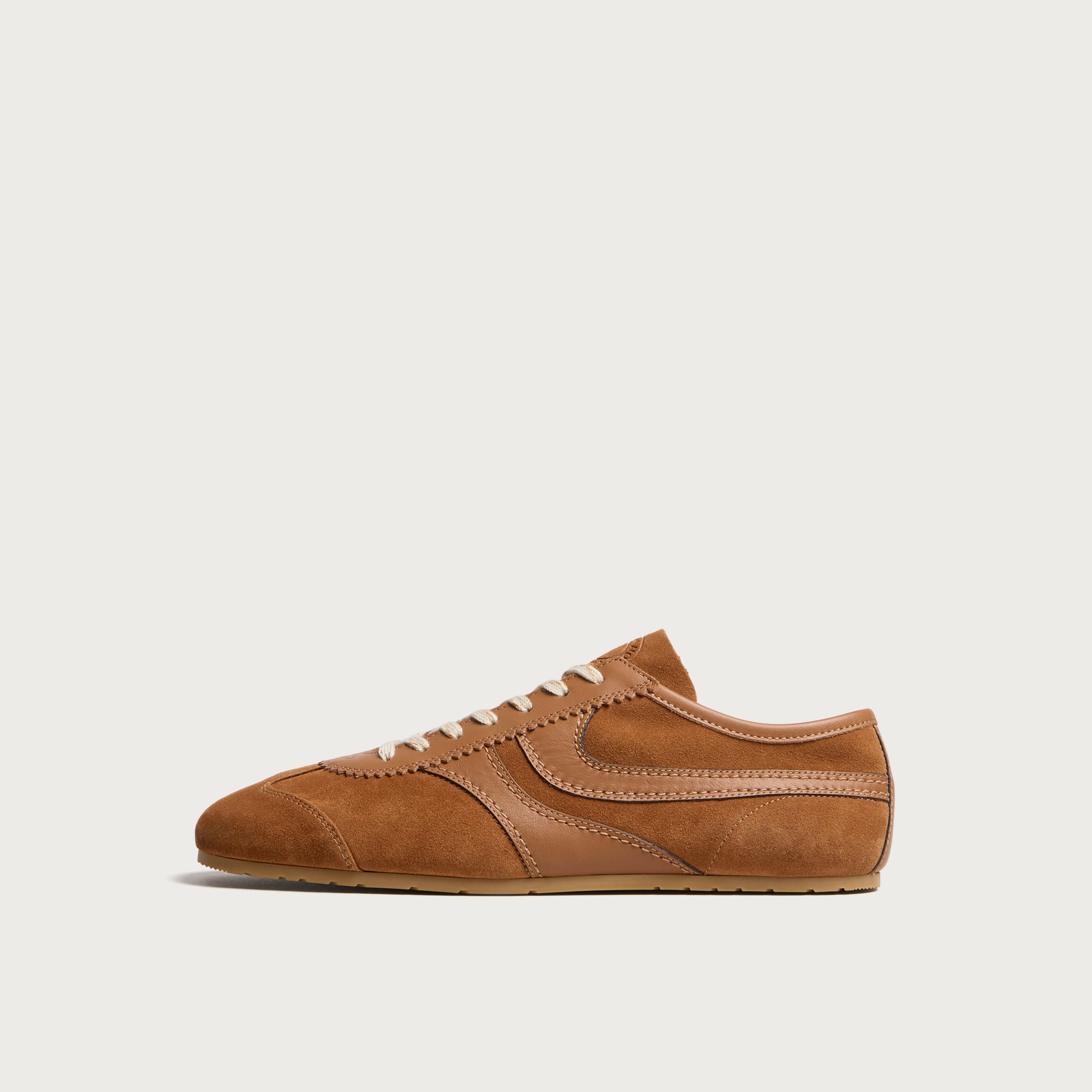 Dries Van Noten Men's Suede Calf Leather Sneakers Tan