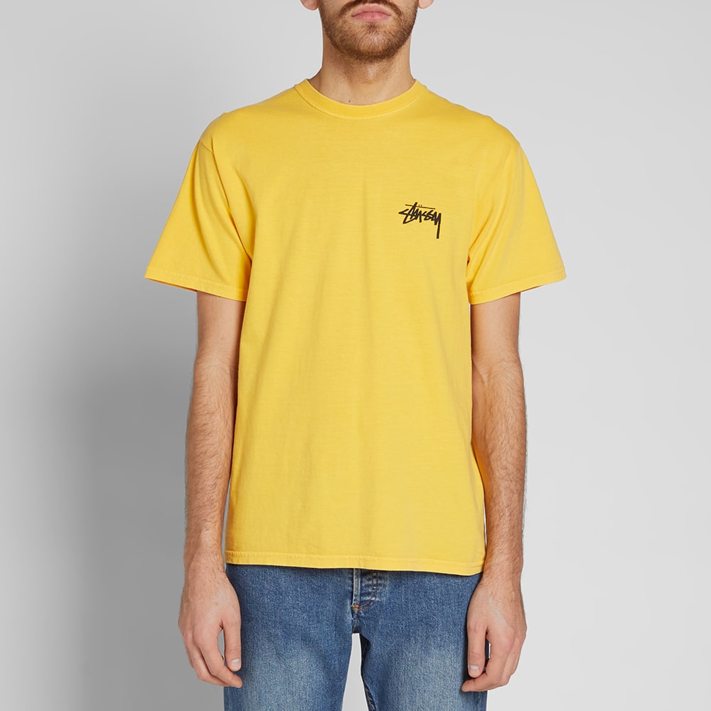 Stussy 8 Ball Pigment Dyed Tee Gold | END.