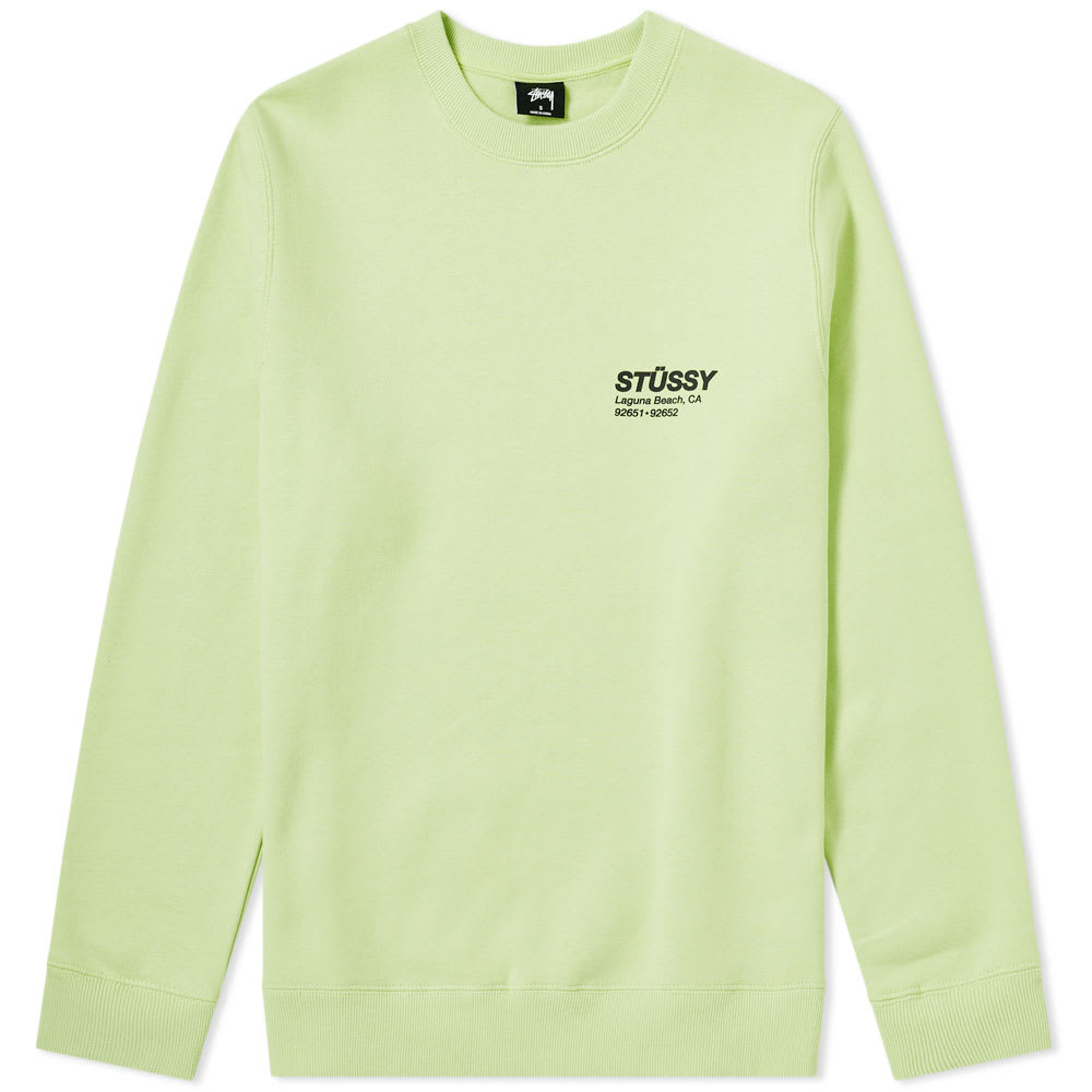 Stussy Surf & Sport Crew Sweat Pale Green | END. (US)