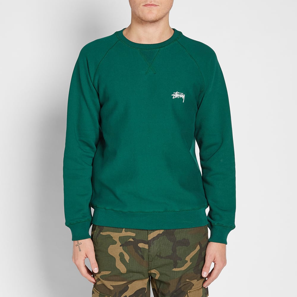 Stussy Stock Raglan Crew Sweat Pine | END. (UK)