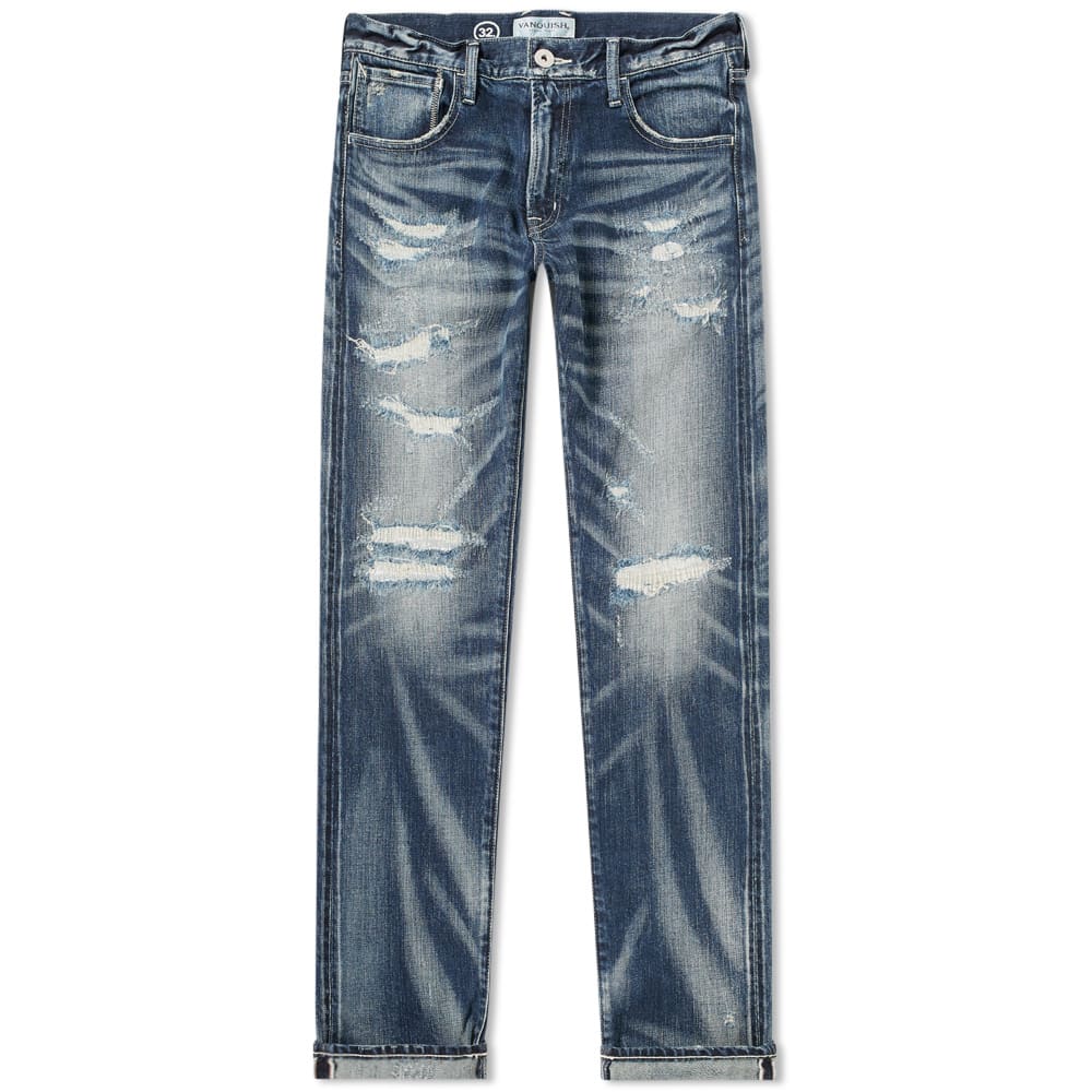 Vanquish Damaged Repair Slim Tapered Jeans