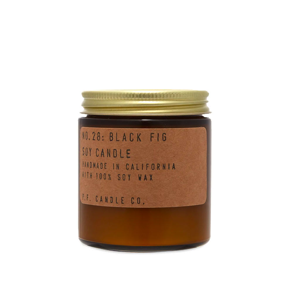 An autumnal scent that’s perfect for frosty mornings and dark nights, P.F. Candle Co.’s black fig fragrance is laced with the aromas of fresh patchouli and forest moss, while evergreen top notes complement the heart of spice clove and tobacco for a warm and earthy finish. Handmade in California, this brand’s natural soy wax candles are carefully poured into their amber apothecary-inspired jars.

3.5oz
Natural Soy Wax
Phthalate-Free Fragrance Oil
Cotton Wick
20-25 Hours Burn Time
Handmade in California
Also Available in 7oz & 14oz