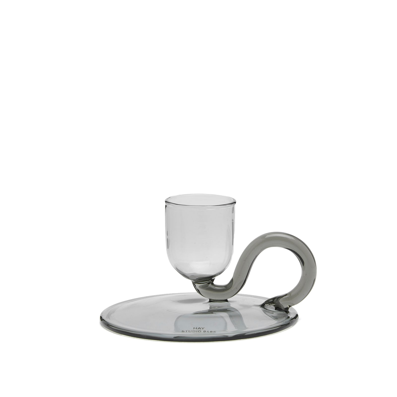 Hay Unisex Grey Tiny Candleholder - Curved