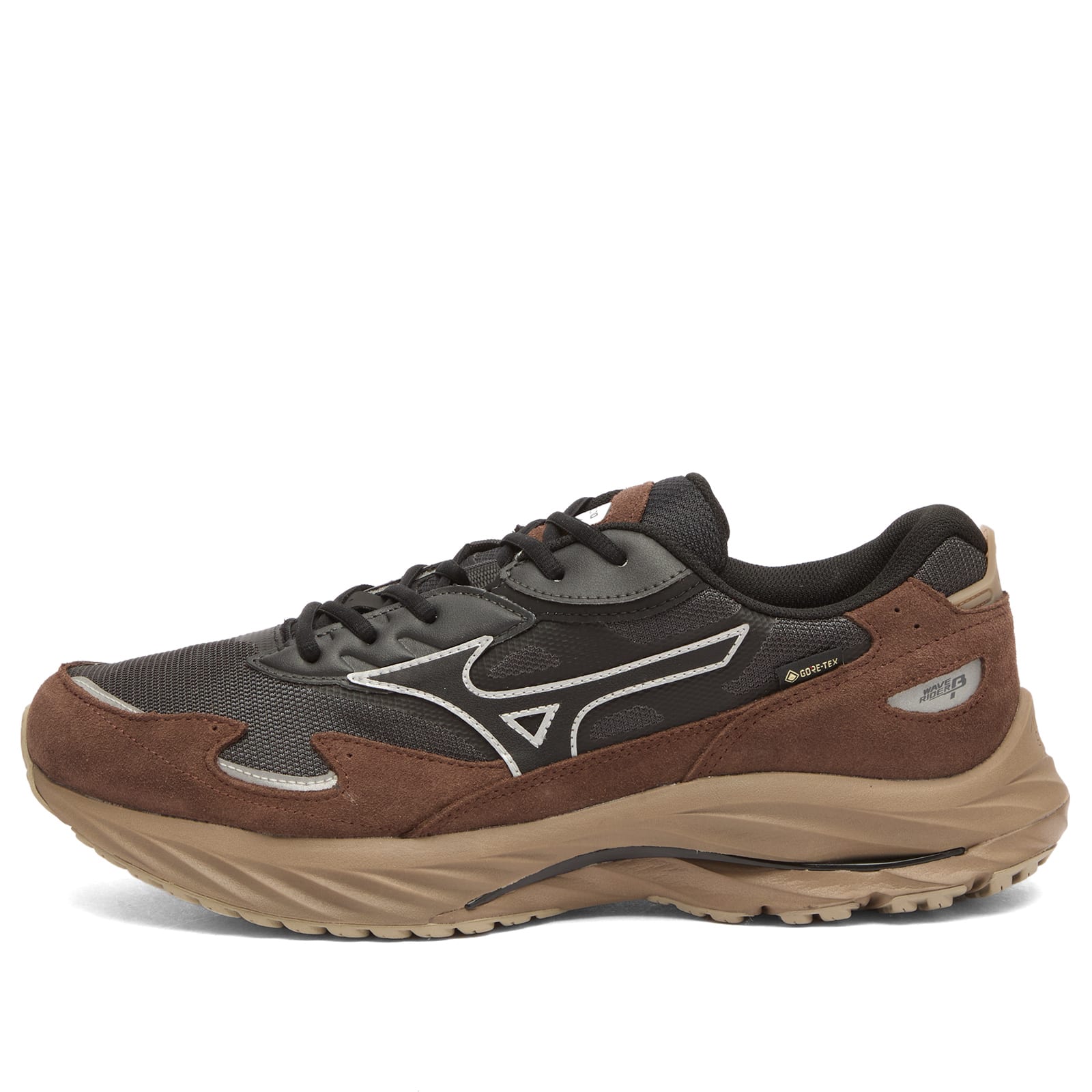 Mizuno WAVE RIDER β GTX Sneaker in Black Sand/Chicory Coffee - D1GA2452-05