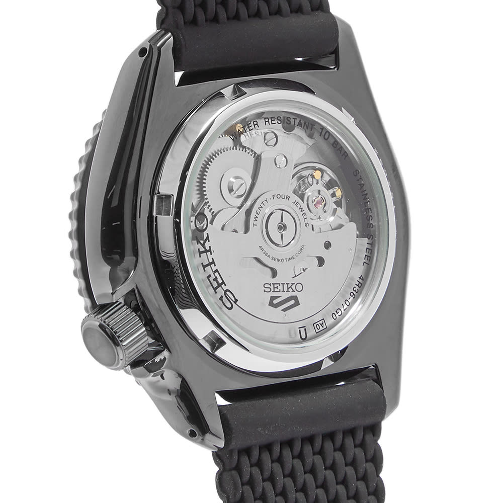 Seiko 5 Sports Watch Black Black Pvd End