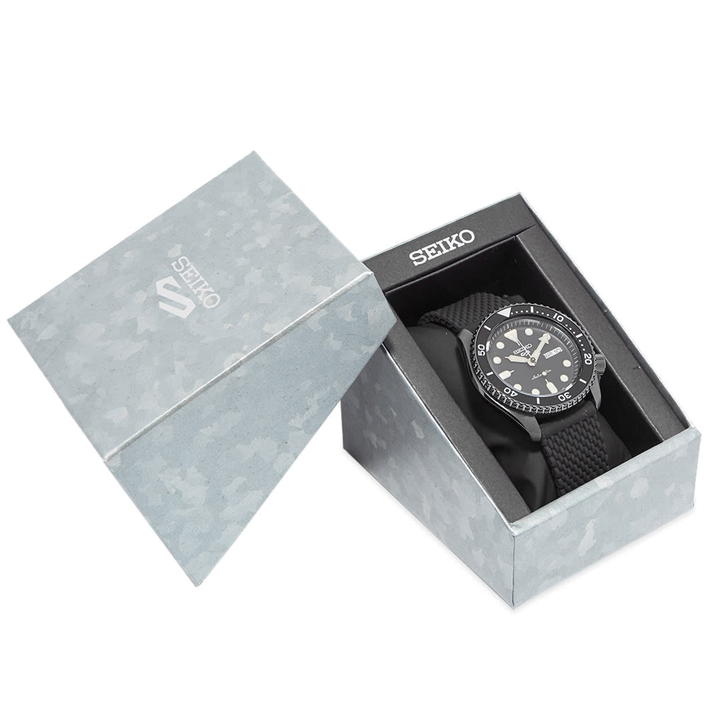 Seiko 5 Sports Watch Black Black Pvd End