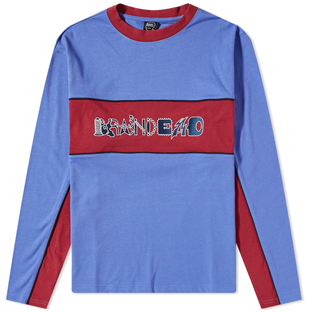 Brain Dead Connections Football T Shirt Blue Multi END brain-dead-connections-football-t-shirt-blue-multi-end