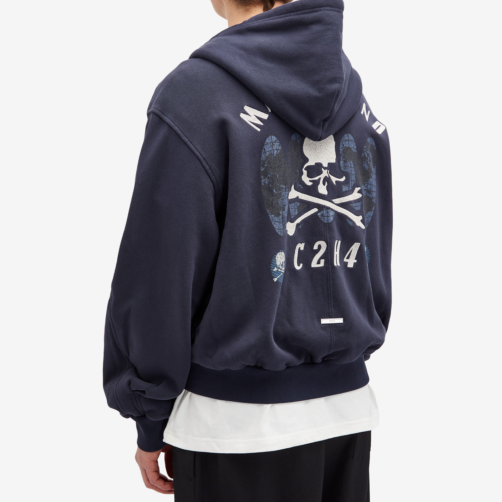 C2H4 Men's x mastermind JAPAN Profile Zip Hoodie Mist Navy