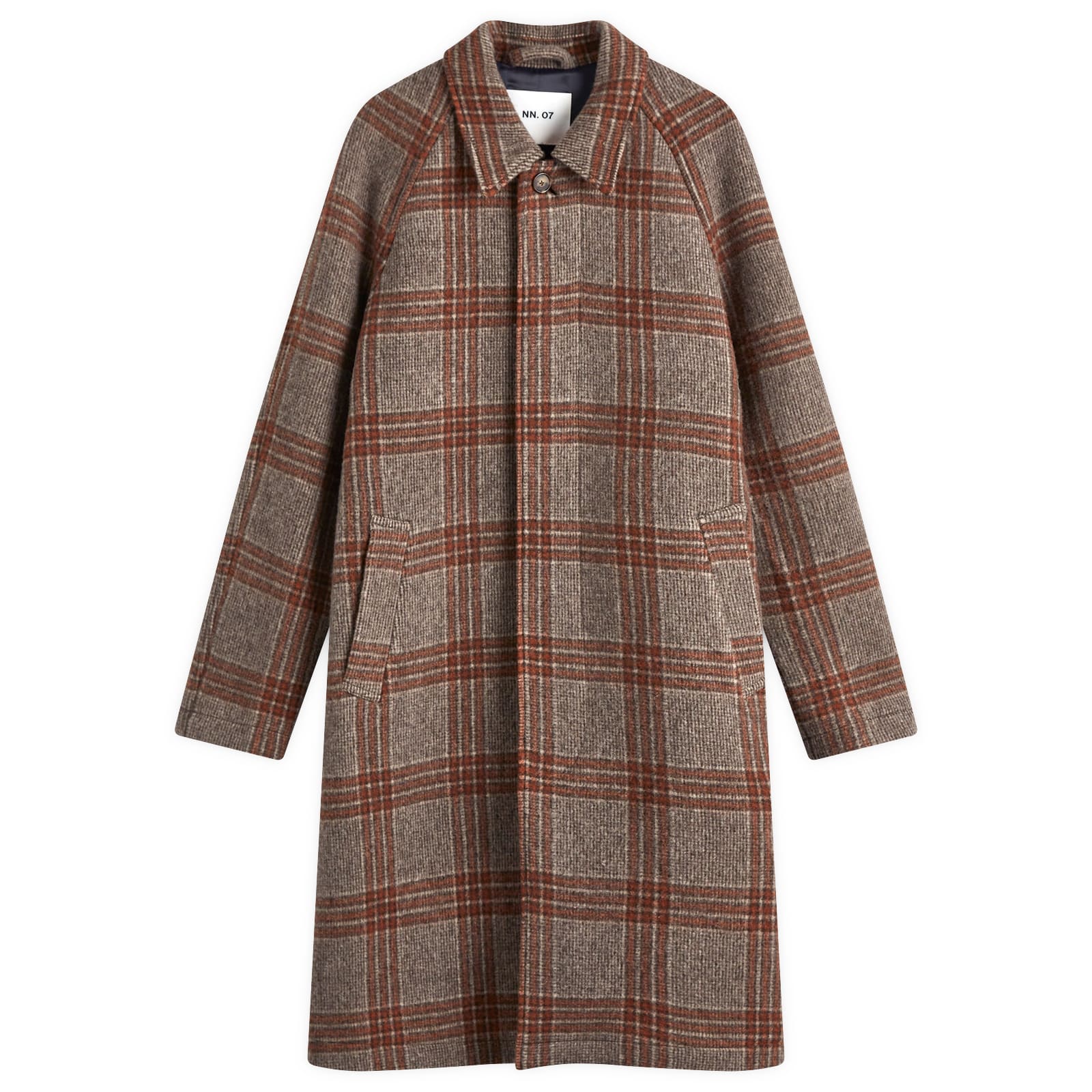 NN07 Rocko Wool Car Coat Multi Check | END. (US)