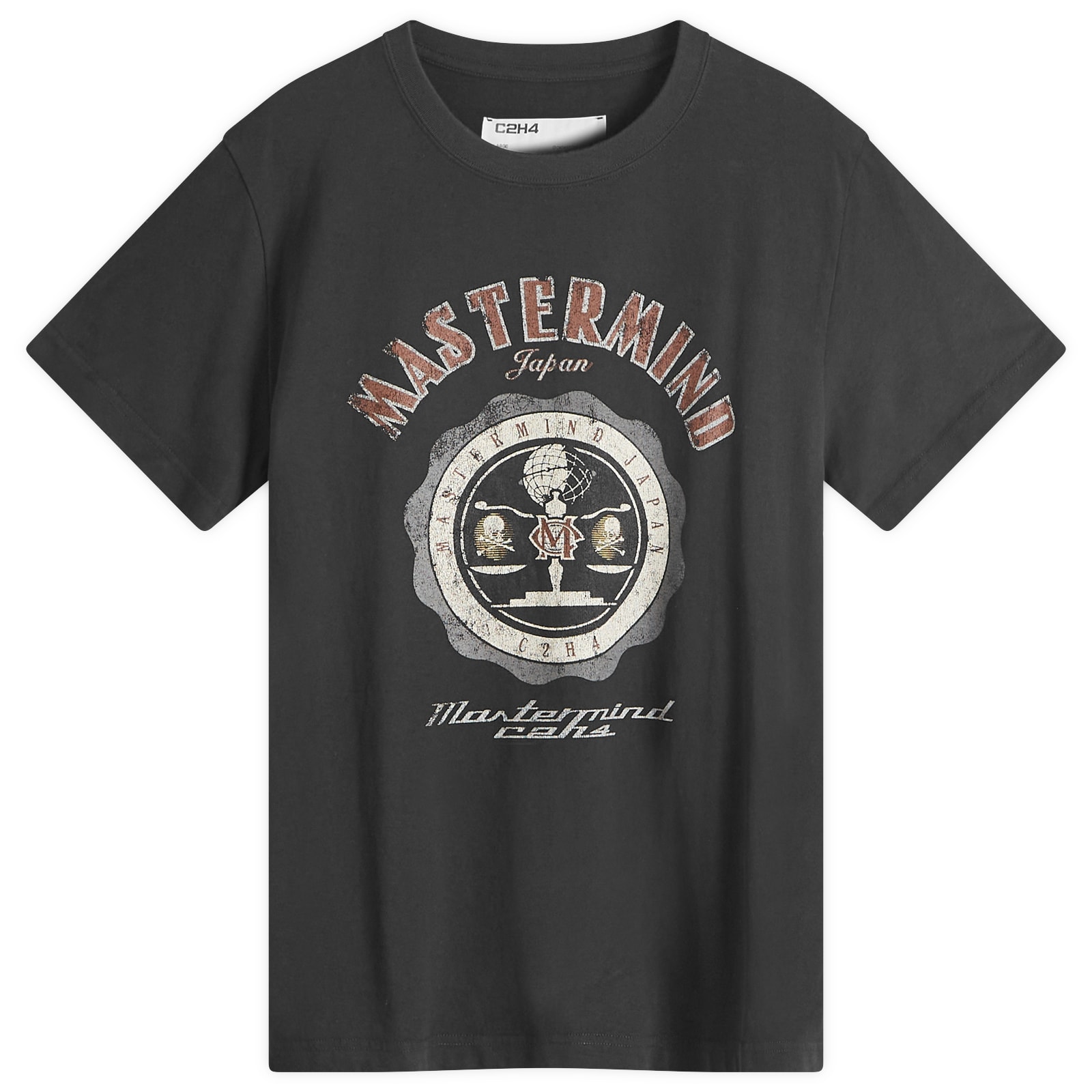 C2H4 Men’s x mastermind JAPAN Balancing T-Shirt Graphite Black