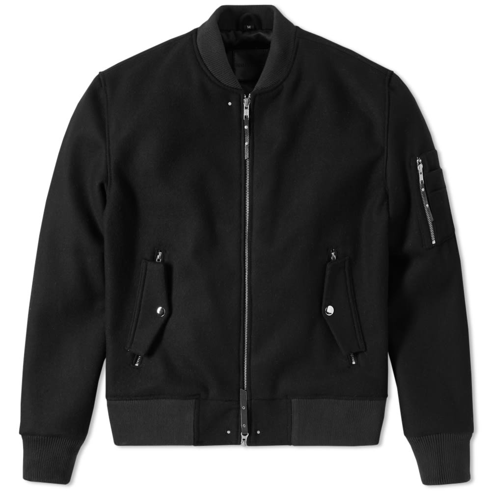 MKI Wool MA-1 Bomber Jacket Black | END. (UK)