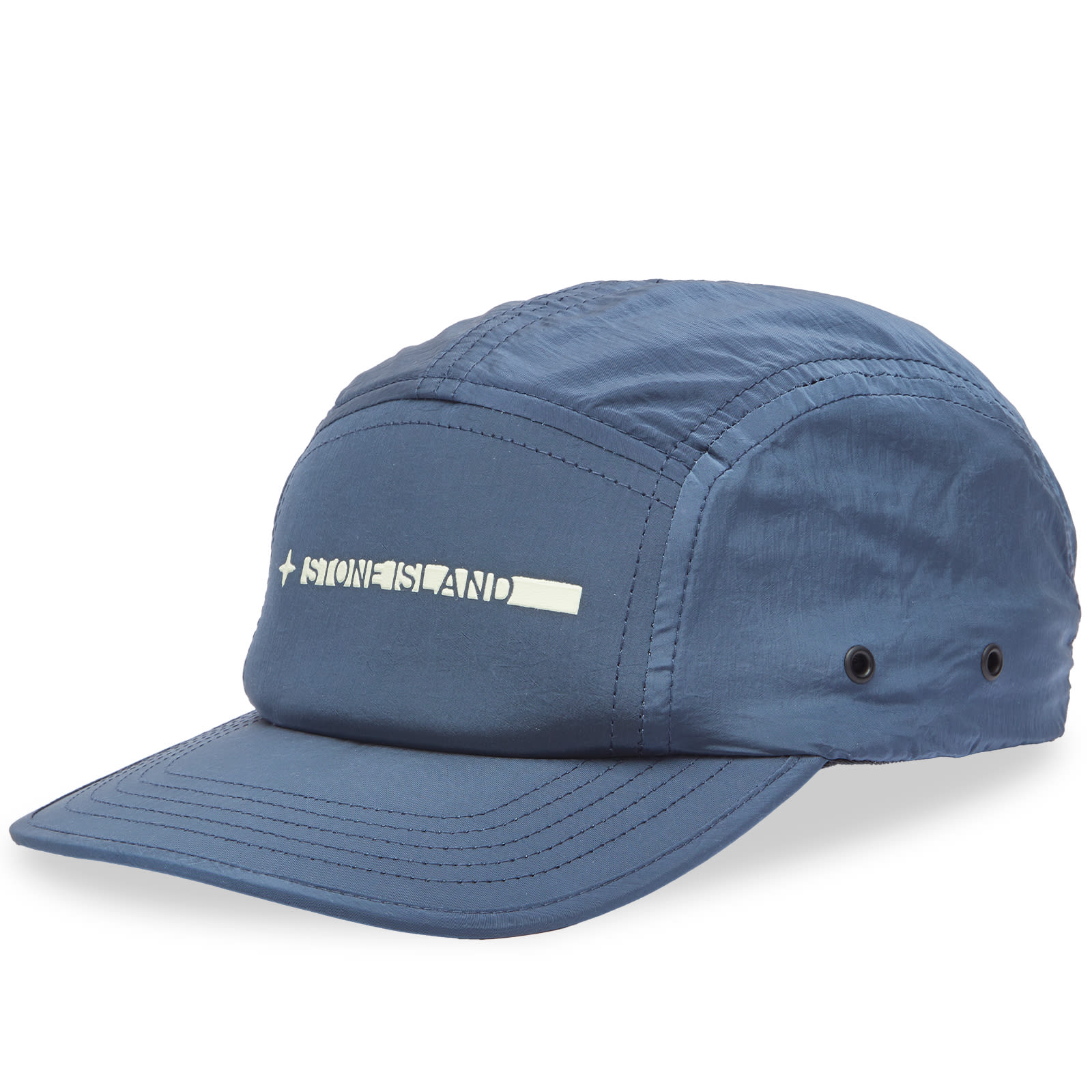Stone Island Micro Branding Nylon Metal 6-Panel Cap Dark Blue | END. (GB)