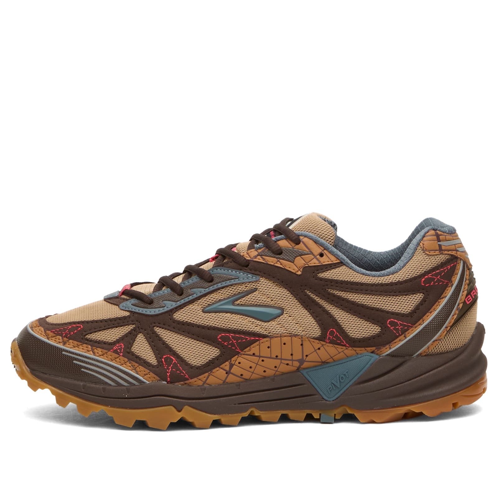 Brooks Men’s x STAPLE Cascadia 1 Sneaker Ginger/Wren/Stormy Weather