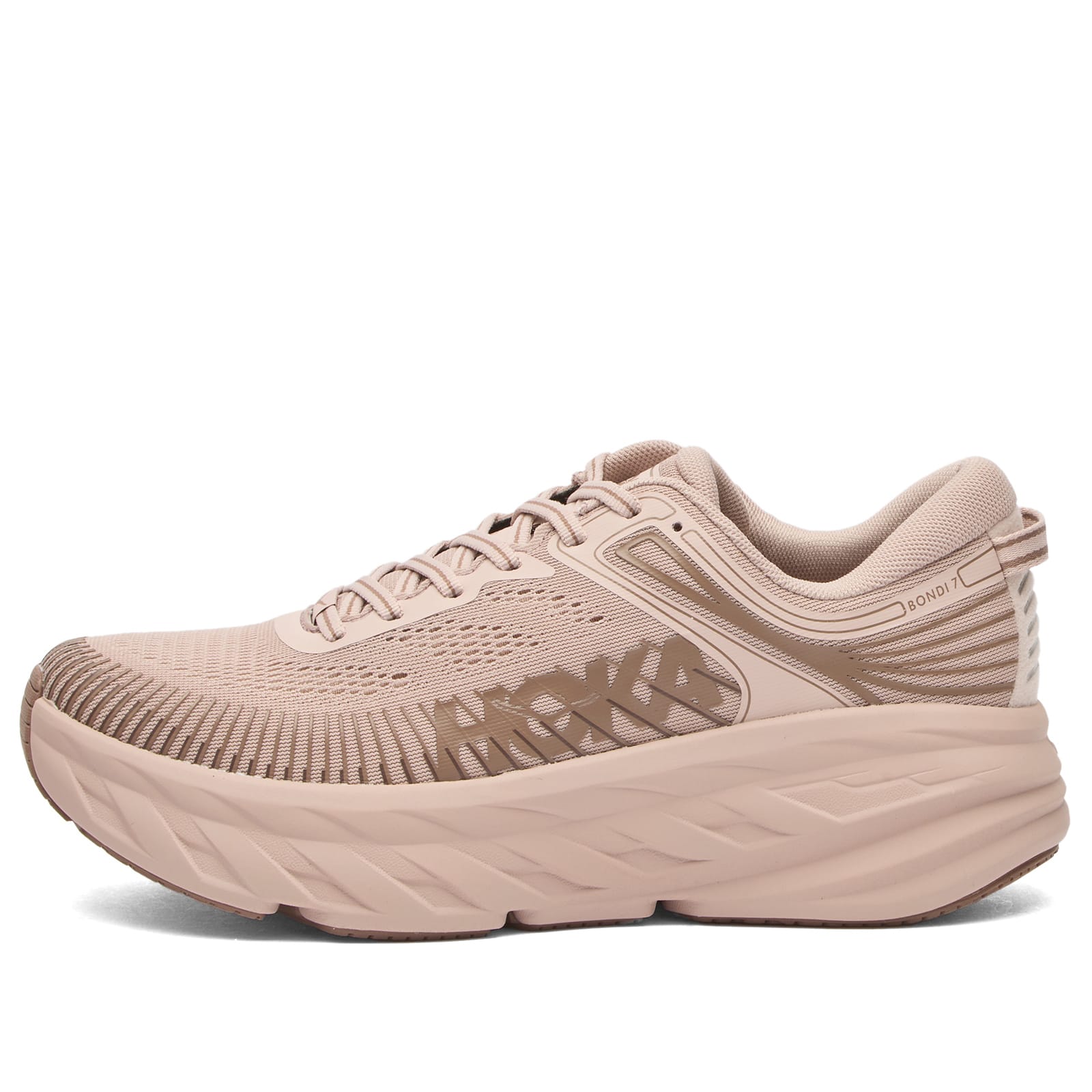 HOKA ONE ONE Women's Bondi 7 Sneaker in Date Sugar/Date Syrup - 1110519-DRDT