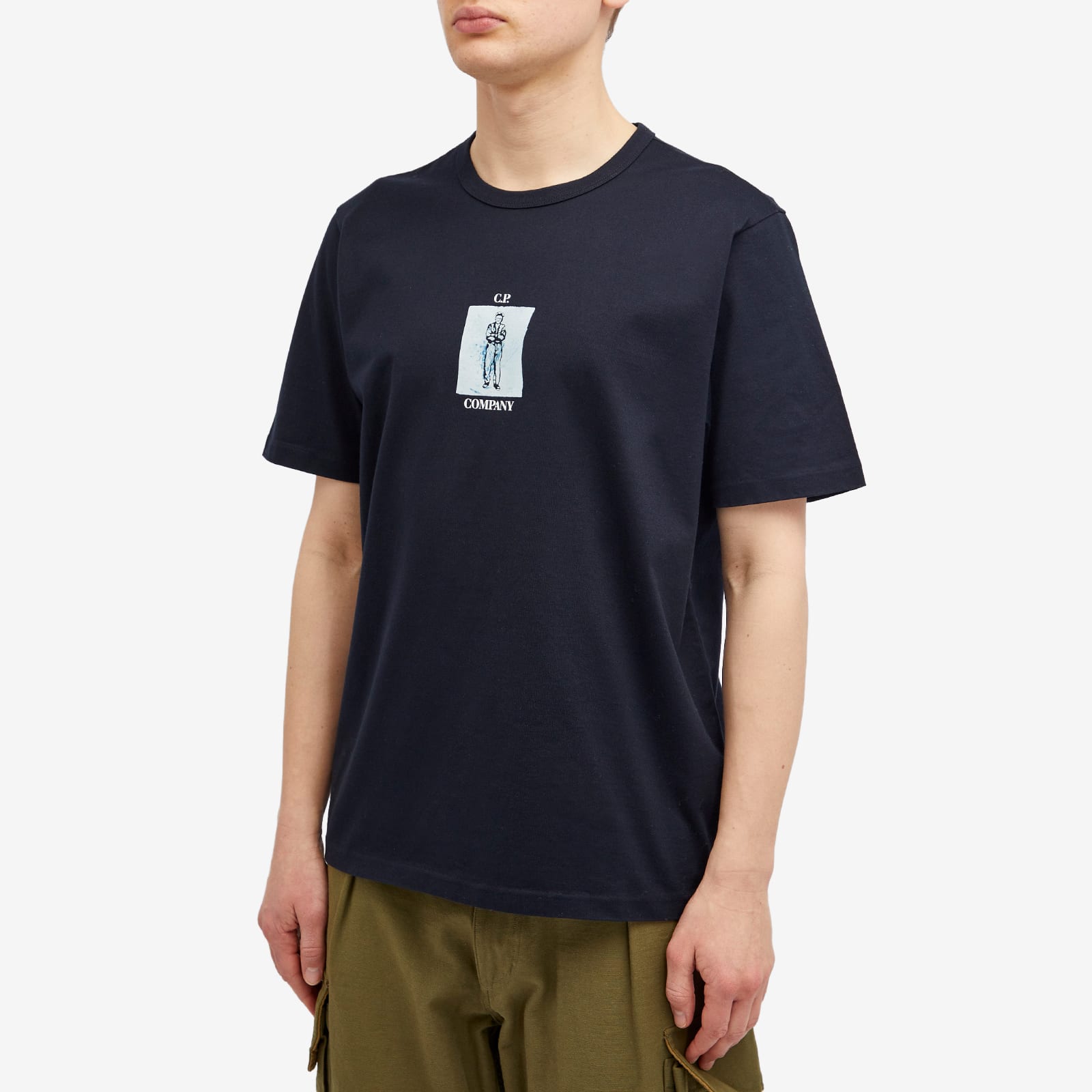 ★【CP COMPANY】★MERCERIZED JERSEY 30/2 GRAPHIC LOGO T★ C.P. Company Men's 30/2 Mercerized Jersey Twisted British
