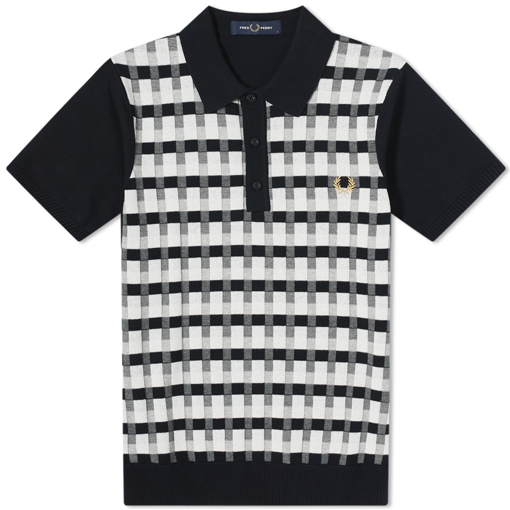Fred Perry Abstract Check Knitted Shirt 