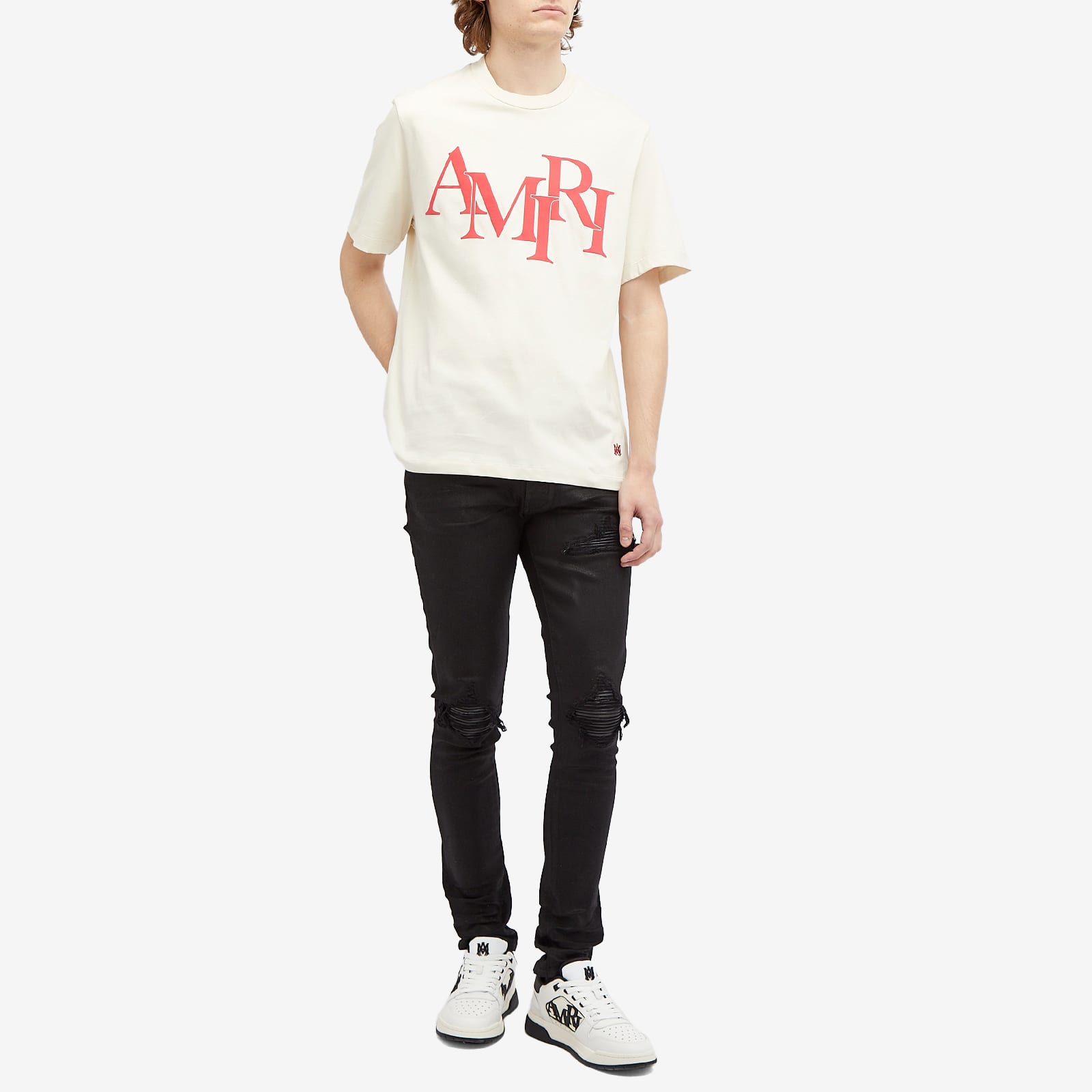 AMIRI AMIRI Staggered Logo T-Shirt - T-Shirts - Free