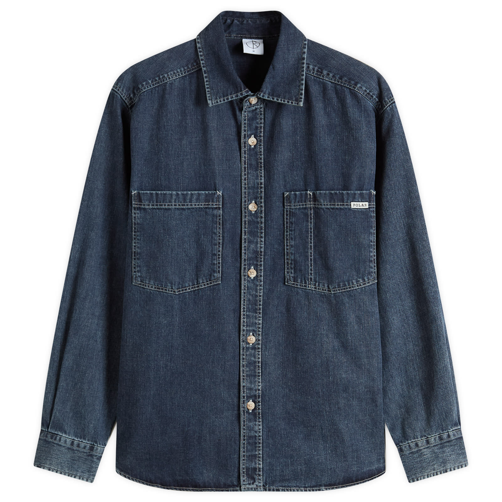 Polar Skate Co. Men's Washed Blue Mike Denim Shirt