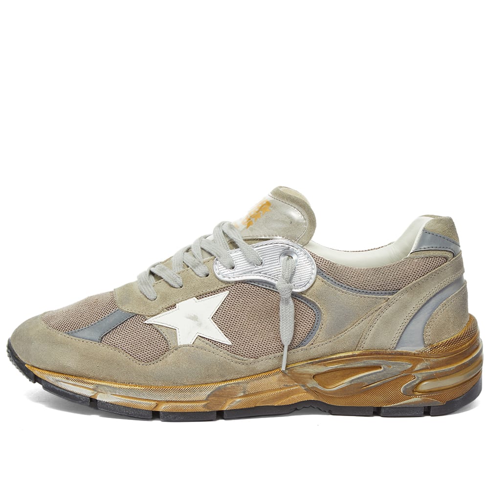 Golden Goose Running Dad Sneaker Taupe, Silver & White END. (US)