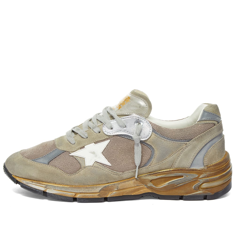 Golden Goose Running Dad Sneaker Taupe, Silver & White | END. (US)