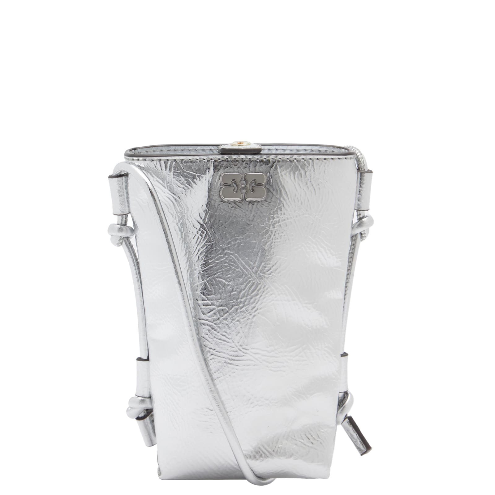 ★Ganni★ Gani Boo llic Crossbody Silver A6142018 A61420 Pink Lavender Pink Metallic GANNI Bou Crossbody Bag | GANNI US