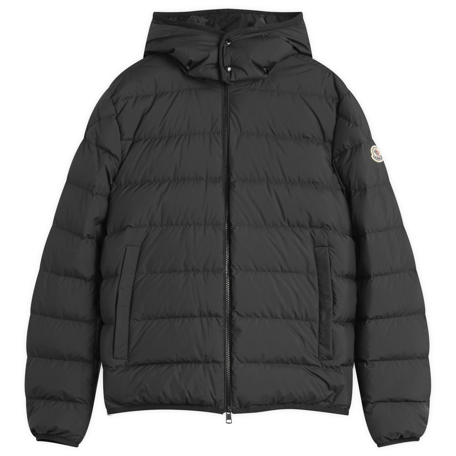 Moncler Men's Black Montbrocq Jacket Tape Logo Seam