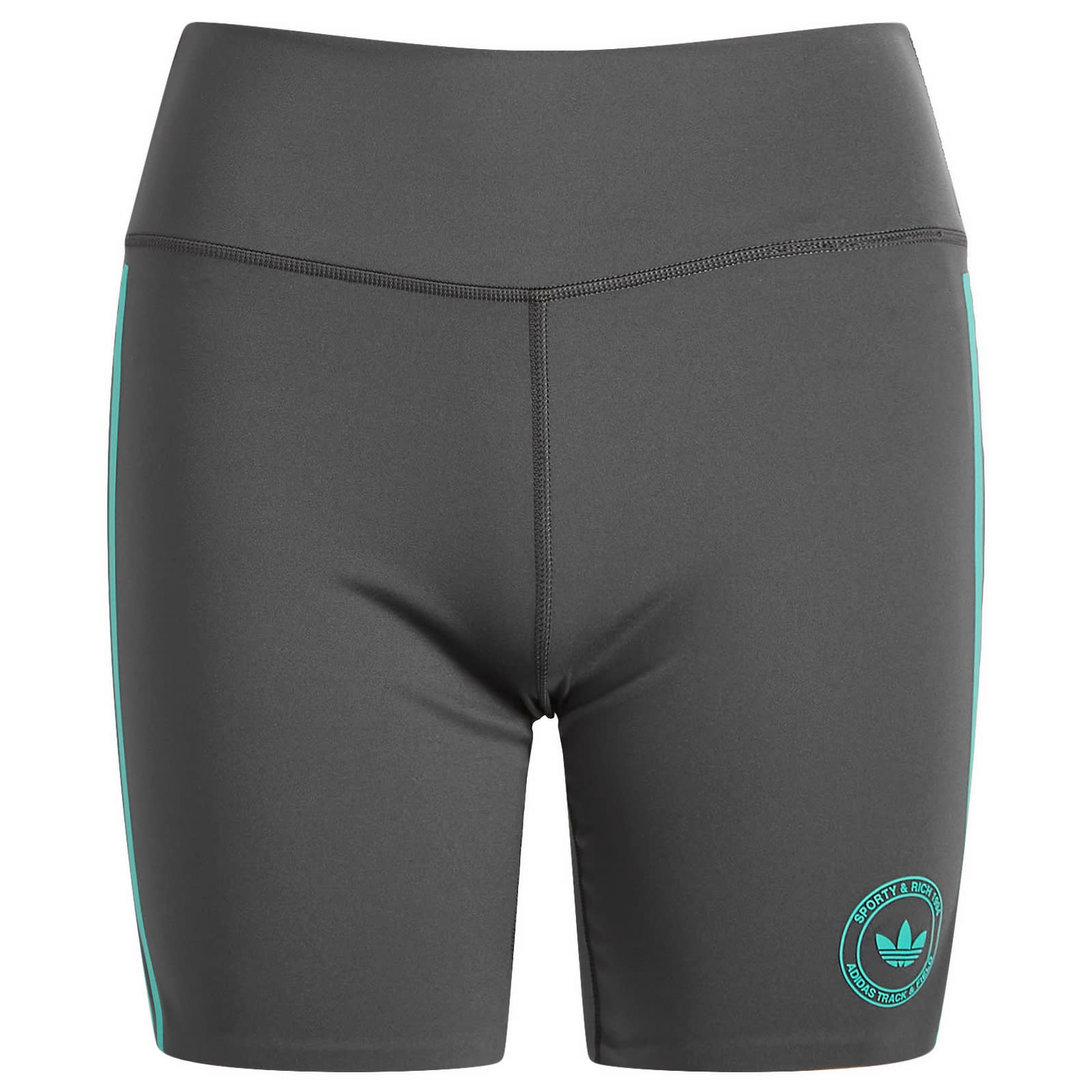 Adidas Women's Sporty & Rich Bike Short in Carbon, Size X-Small