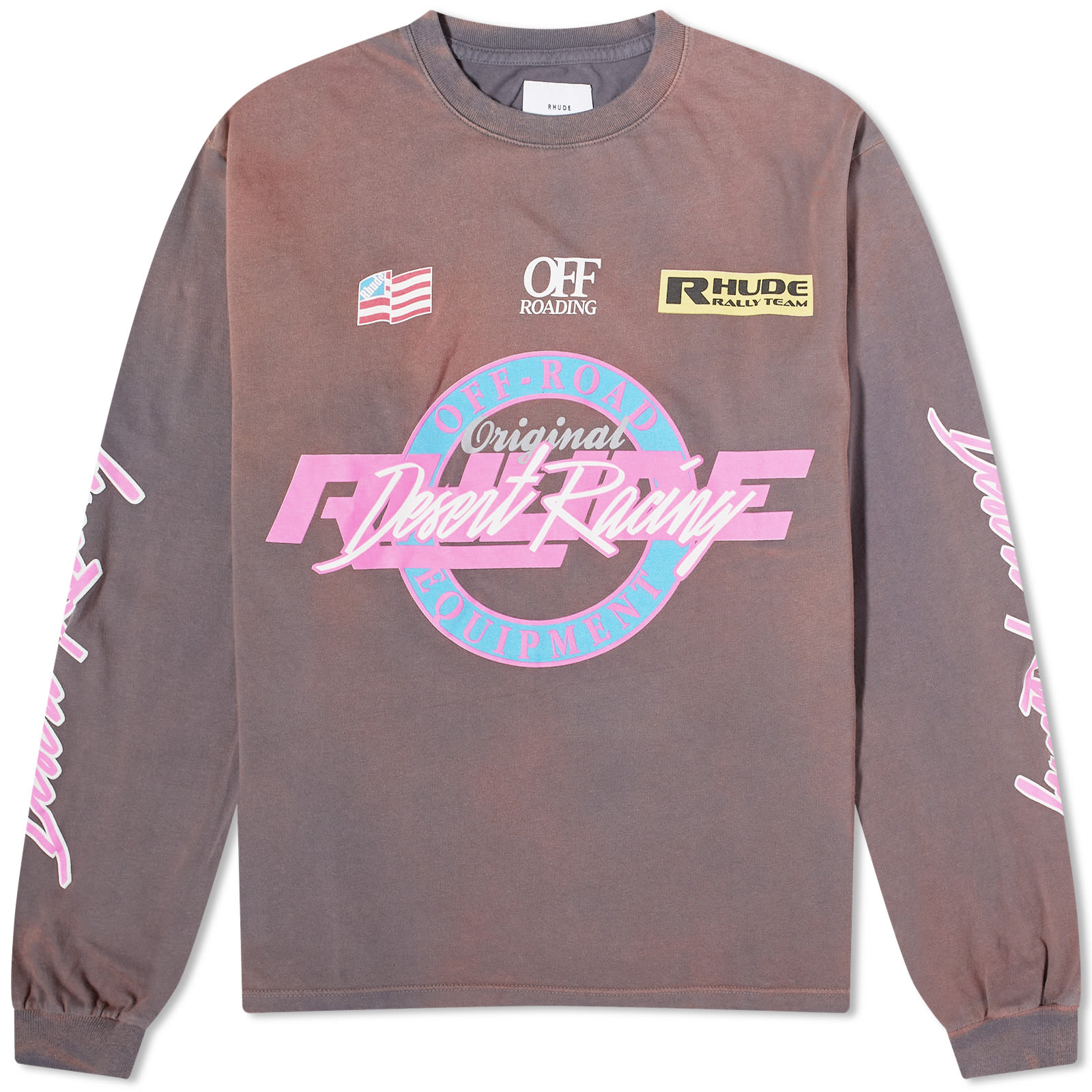 RHUDE Desert Racing LS Tee Grey ジミン着用 Rhude Desert Racing LS Tee Grey Men's - US