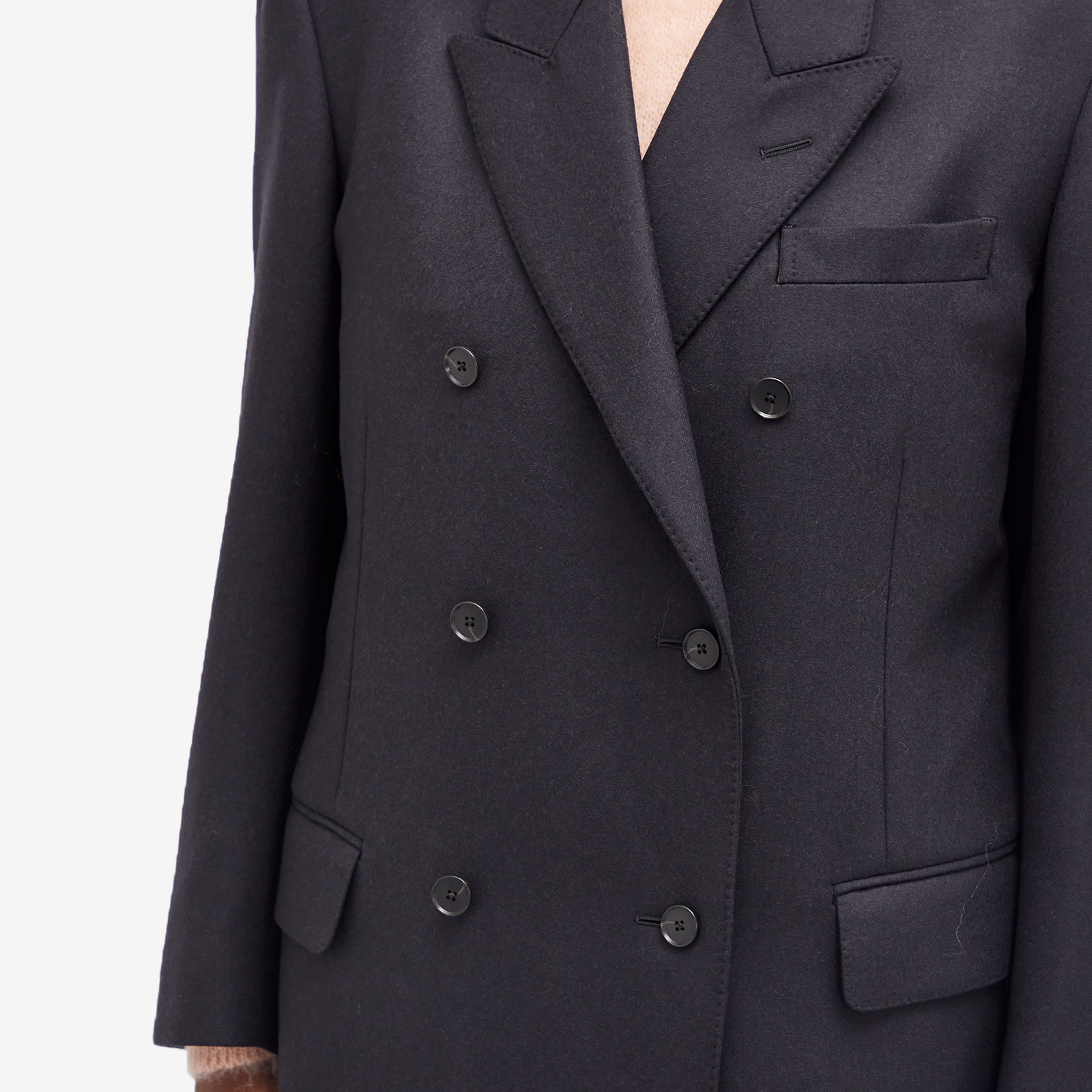 Auralee Women's Light Melton Chesterfield Coat Top Charcoal