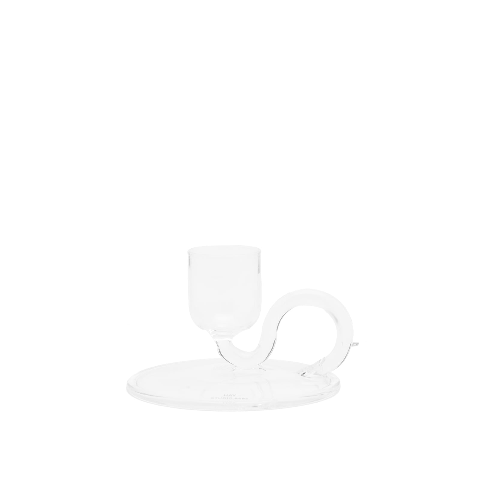 Hay Unisex Clear Tiny Candleholder - Curved