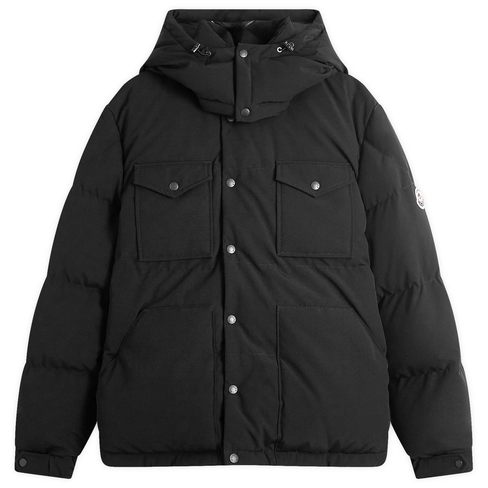 MONCLER FORNAS ダウンジャケット フード付き 1A00152 Moncler Fornas Micro Cotton Jacket Black | END. (JP)
