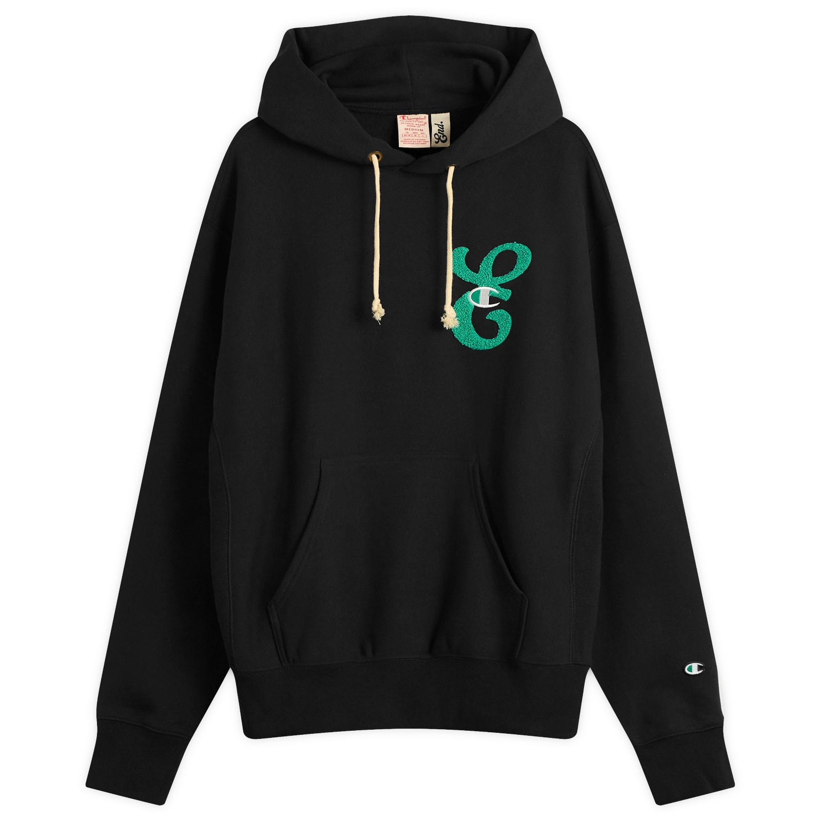 Champion — Champion for E by END. Hoodie 'Emerald' in Black, Size Medium