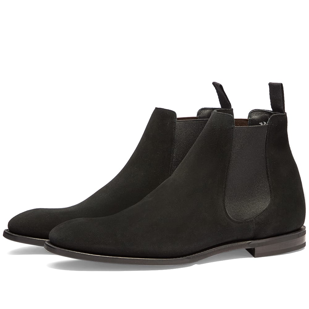 suede chelsea boots black