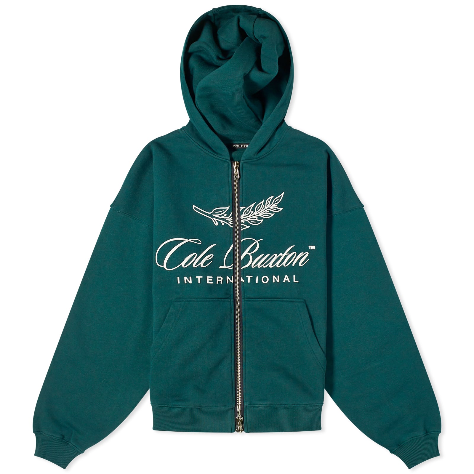 Cole Buxton International Zip Hoodie Forest Green END.