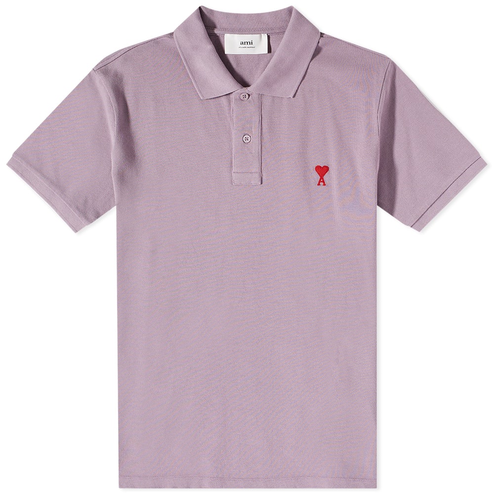★AMl PARlS★ AMI BFUPL001 760 001 AMI D'COER Small Heart Lo AMI Paris AMI DE COEUR POLO SHIRT White | BSTN Store